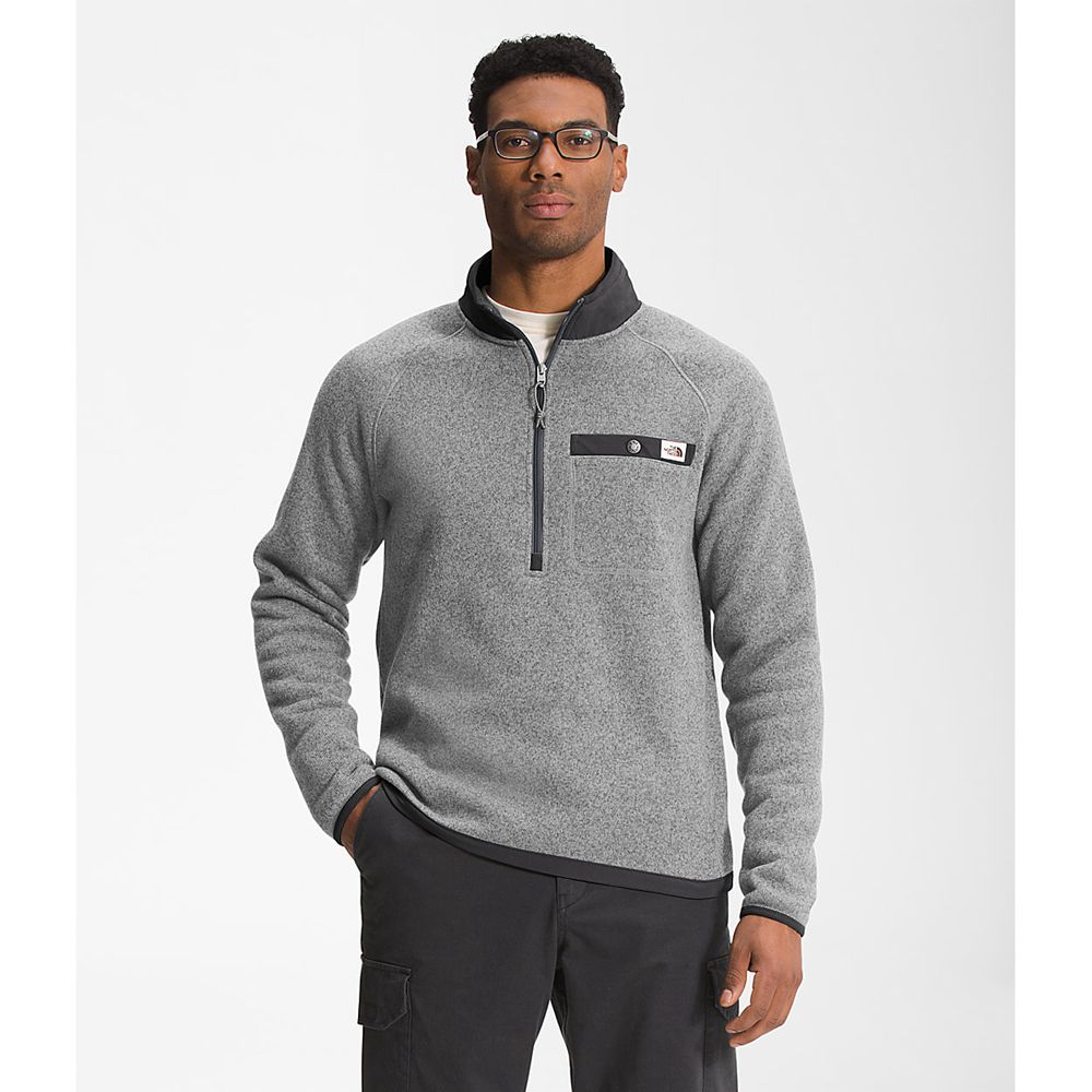 The North Face Fleece Jacket Mens Australia - The North Face Gordon Lyons ¼ Zip Grey (MEW-250371)